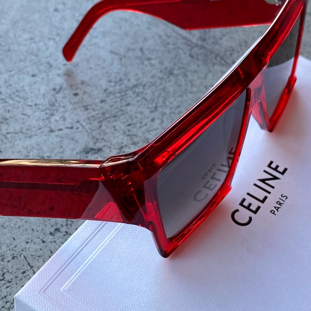 VERY RARE OVERSIZED RED CELINE SUNGLASSES - Picture 7 of 12